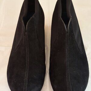 PAUL GREEN SUEDE BLACK ANKLE WEDGE BOOTIES SIZE: 9